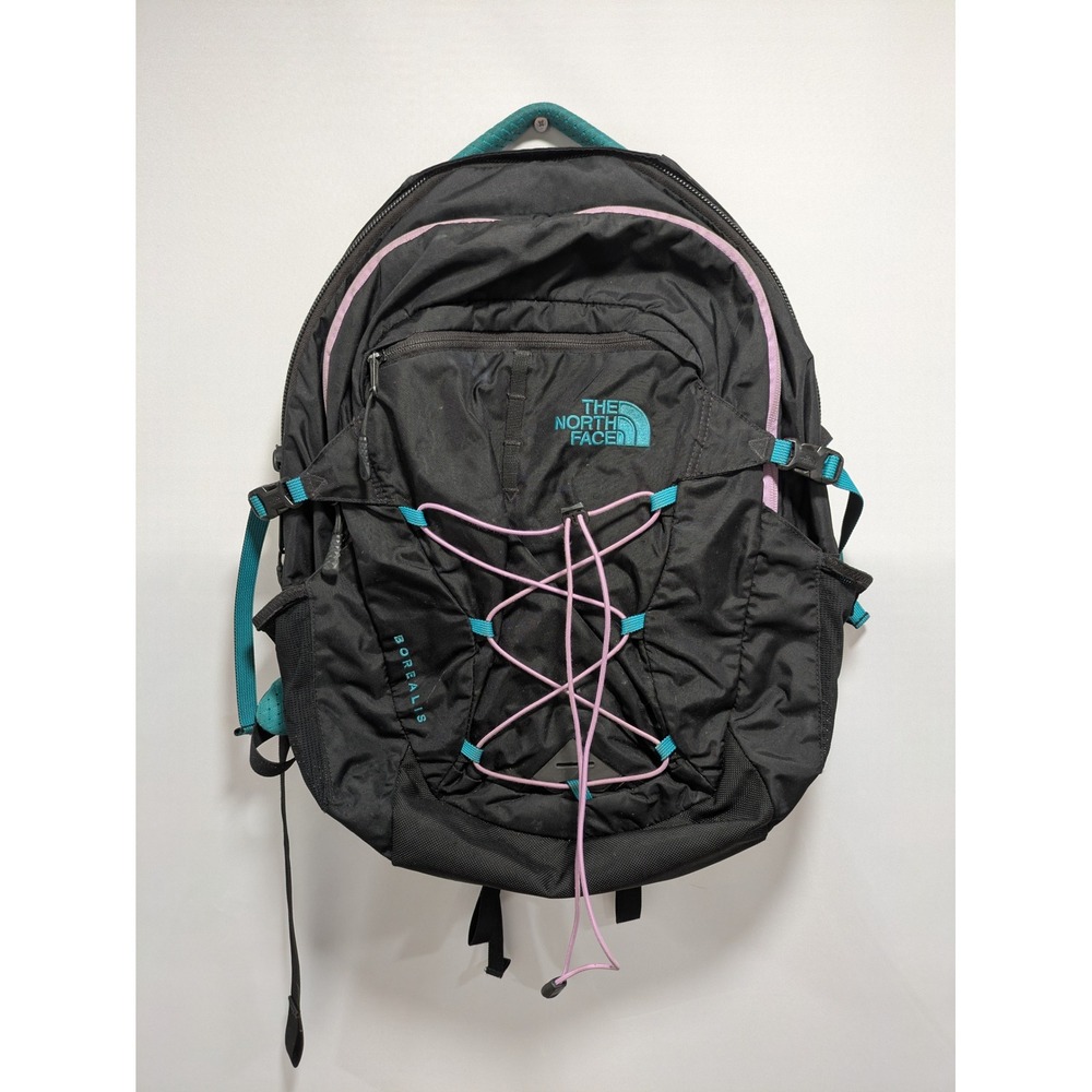 Mens The North Face Borealis Black Pink Teal Outdoor Backpack OS
